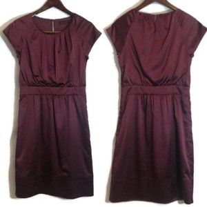 The Limited Deep Purple Cap Sleeve Cocktail Dress